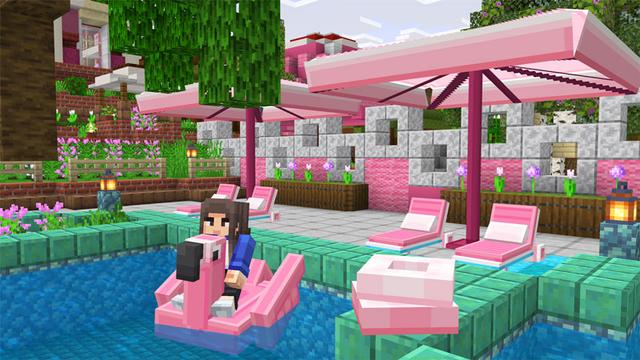 Screenshot of the Minecraft Bedrock Marketplace product Sweet Cute House created by Overtales Studio.