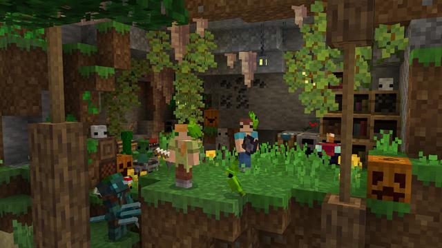 Screenshot of the Minecraft Bedrock Marketplace product 8-bit Better Default Textures - Copper Age created by Owls Cubed.