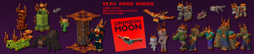 Panorama of the Minecraft Bedrock Marketplace product Crimson Moon created by Owls Cubed.