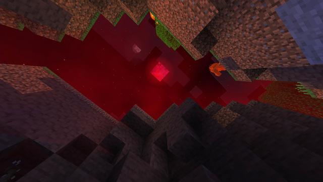 Screenshot of the Minecraft Bedrock Marketplace product Crimson Moon Add-on created by Owls Cubed.