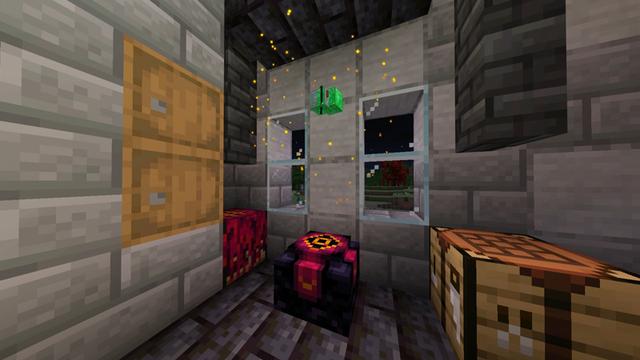 Screenshot of the Minecraft Bedrock Marketplace product Crimson Moon Add-on created by Owls Cubed.