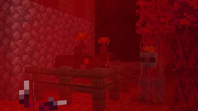 Screenshot of the Minecraft Bedrock Marketplace product Crimson Moon created by Owls Cubed.