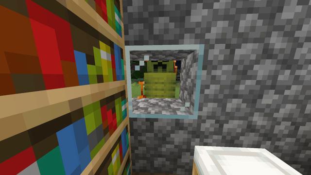 Screenshot of the Minecraft Bedrock Marketplace product Crimson Moon Add-on created by Owls Cubed.