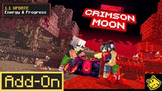 Thumbnail of the Minecraft Bedrock Marketplace product Crimson Moon Add-on created by Owls Cubed.