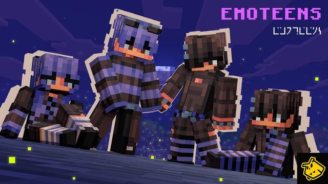 Thumbnail of the Minecraft Bedrock Marketplace product Emoteens created by Owls Cubed.