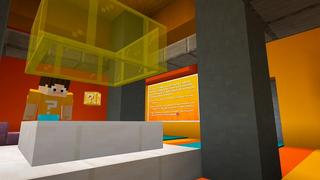 Screenshot of the Minecraft Bedrock Marketplace product Lucky Block Base created by Owls Cubed.