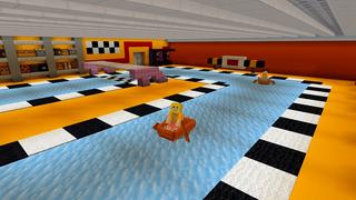 Screenshot of the Minecraft Bedrock Marketplace product Lucky Block Base created by Owls Cubed.