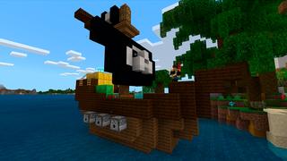 Screenshot of the Minecraft Bedrock Marketplace product Pirate Base created by Owls Cubed.
