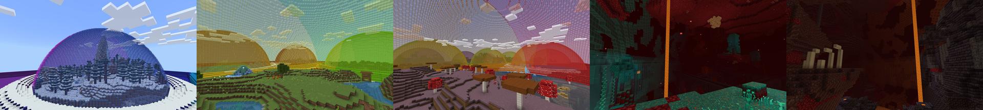Panorama of the Minecraft Bedrock Marketplace product Popit Survival Challenge created by Owls Cubed.
