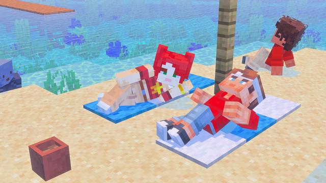 Screenshot of the Minecraft Bedrock Marketplace product Sit On Everything Add-on created by Owls Cubed.