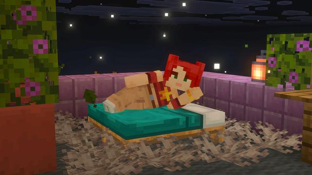 Screenshot of the Minecraft Bedrock Marketplace product Sit On Everything Add-on created by Owls Cubed.