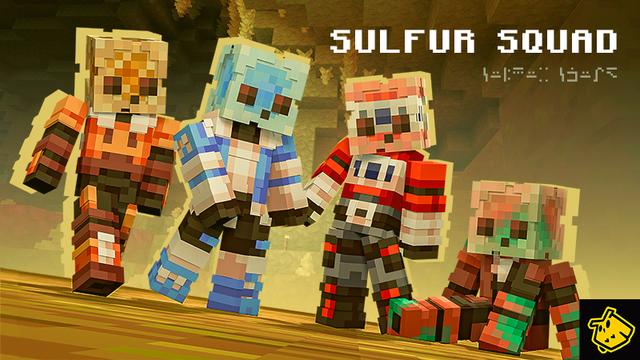 Thumbnail of the Minecraft Bedrock Marketplace product Sulfur Squad created by Owls Cubed.