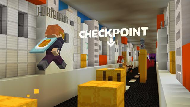Screenshot of the Minecraft Bedrock Marketplace product Top Parkour Map! created by Owls Cubed.