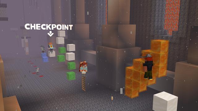Screenshot of the Minecraft Bedrock Marketplace product Top Parkour Map! created by Owls Cubed.