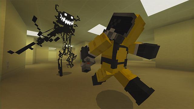 Screenshot of the Minecraft Bedrock Marketplace product The Backrooms (Found Footage) created by Panascais.