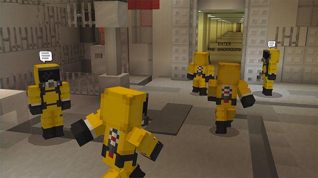 Screenshot of the Minecraft Bedrock Marketplace product The Backrooms (Found Footage) created by Panascais.