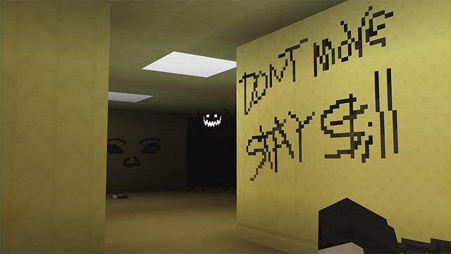 Screenshot of the Minecraft Bedrock Marketplace product The Backrooms (Found Footage) created by Panascais.