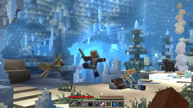 Screenshot of the Minecraft Bedrock Marketplace product Eternal Caves Add-On created by Panascais.