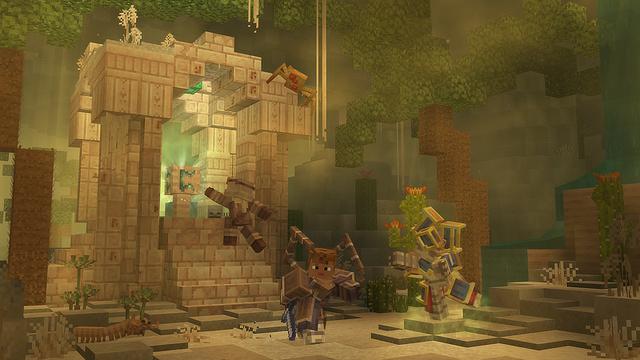 Screenshot of the Minecraft Bedrock Marketplace product Eternal Caves Add-On created by Panascais.