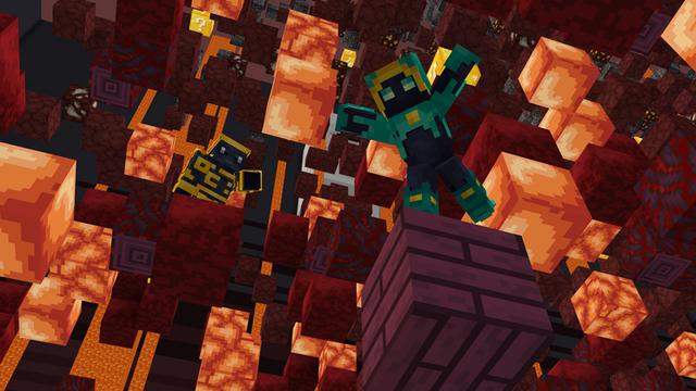 Screenshot of the Minecraft Bedrock Marketplace product Jump Down! created by Panascais.