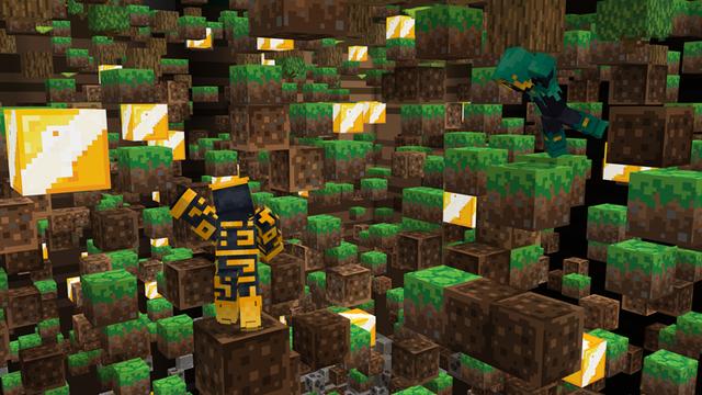 Screenshot of the Minecraft Bedrock Marketplace product Jump Down! created by Panascais.