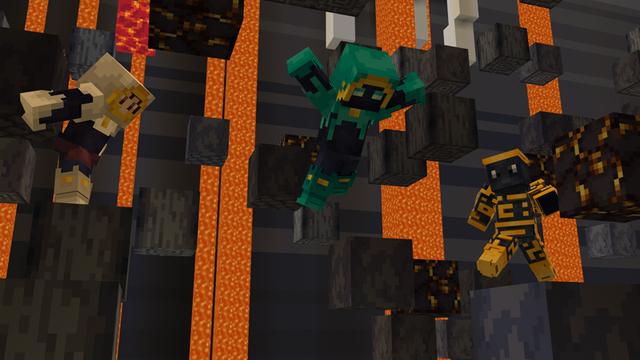 Screenshot of the Minecraft Bedrock Marketplace product Jump Down! created by Panascais.