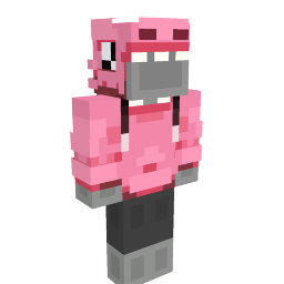 Thumbnail of the Minecraft Bedrock Marketplace product Pink Dinosaur Hoodie created by Panascais.