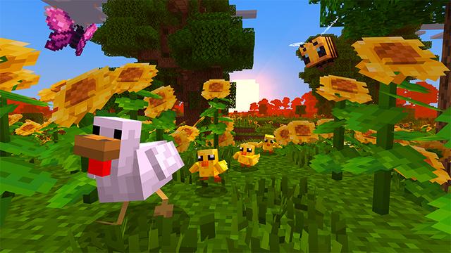 Screenshot of the Minecraft Bedrock Marketplace product REALISM 1.1 \\ Fields+Forests created by Panascais.
