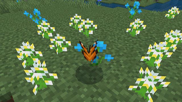 Screenshot of the Minecraft Bedrock Marketplace product Butterflies & Moths Add-On created by Paragonia.