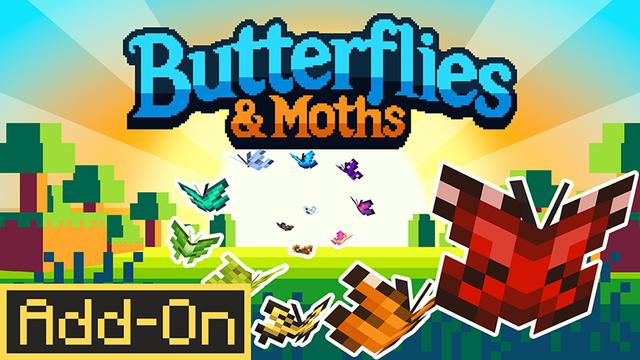 Thumbnail of the Minecraft Bedrock Marketplace product Butterflies & Moths Add-On created by Paragonia.
