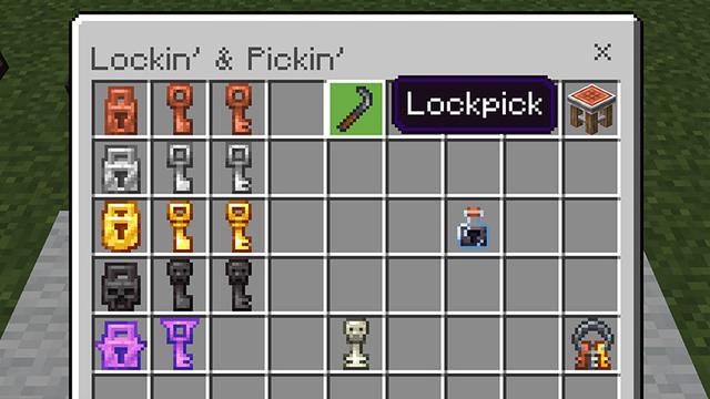 Screenshot of the Minecraft Bedrock Marketplace product Lockin' & Pickin' created by Paragonia.
