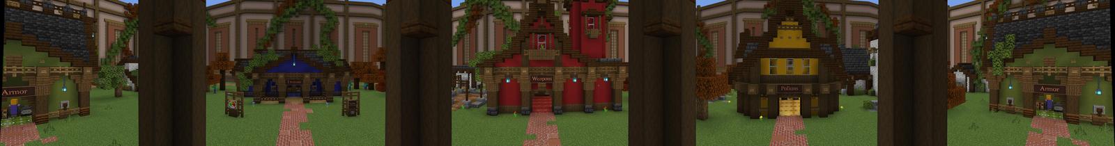 Panorama of the Minecraft Bedrock Marketplace product 1000 Wave Challenge created by Pathway Studios.