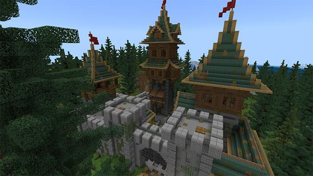 Screenshot of the Minecraft Bedrock Marketplace product Abandoned Fortress created by Pathway Studios.