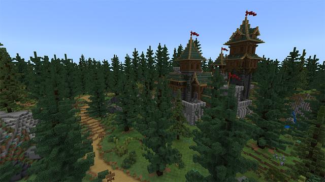 Screenshot of the Minecraft Bedrock Marketplace product Abandoned Fortress created by Pathway Studios.