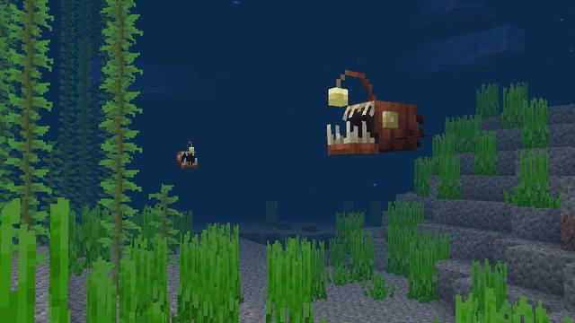 Screenshot of the Minecraft Bedrock Marketplace product Aquatic Life Add-On created by Pathway Studios.