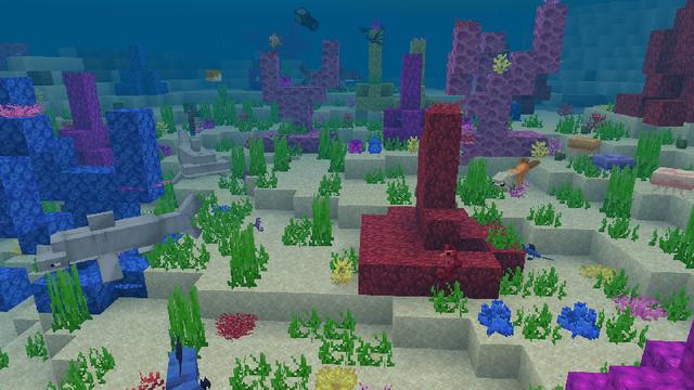 Screenshot of the Minecraft Bedrock Marketplace product Aquatic Life Add-On created by Pathway Studios.