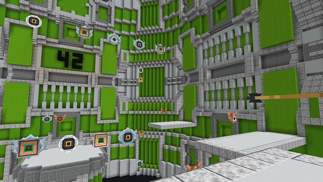 Screenshot of the Minecraft Bedrock Marketplace product Archer Trials created by Pathway Studios.