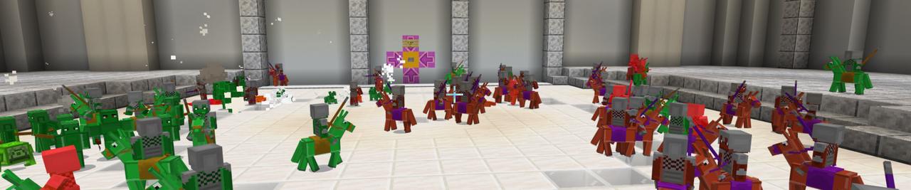 Panorama of the Minecraft Bedrock Marketplace product Autobattler created by Pathway Studios.