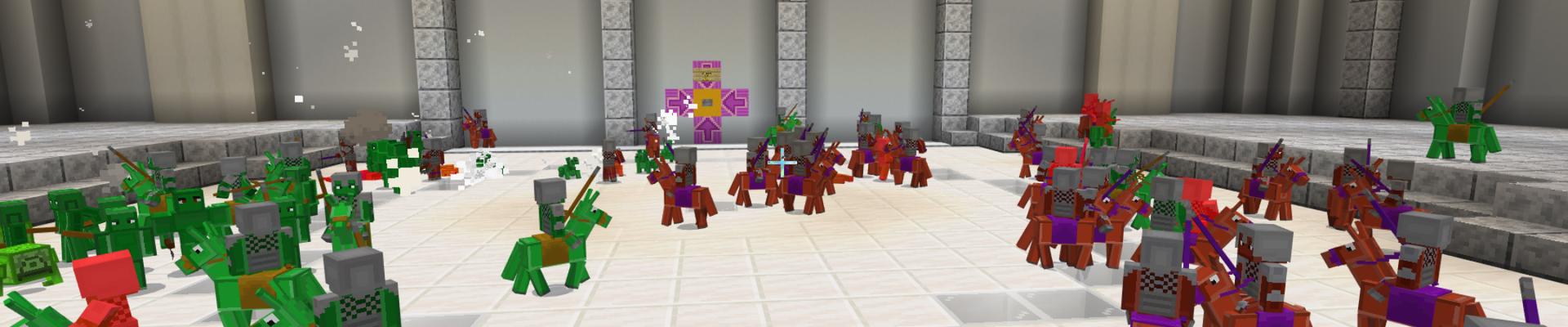 Panorama of the Minecraft Bedrock Marketplace product Autobattler created by Pathway Studios.