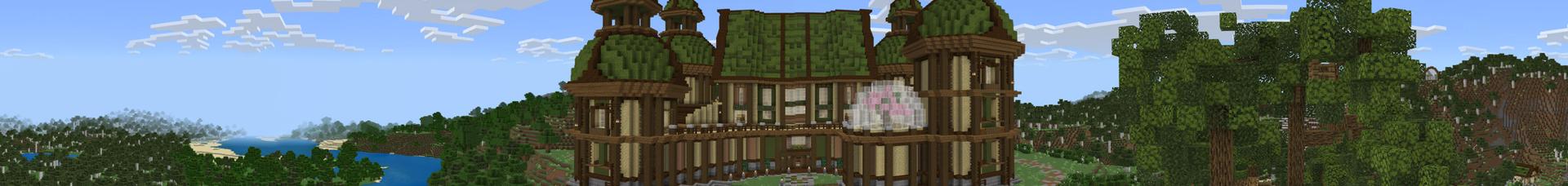 Panorama of the Minecraft Bedrock Marketplace product Birch Manor created by Pathway Studios.