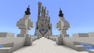 Screenshot of the Minecraft Bedrock Marketplace product Blue Mountain Castle created by Pathway Studios.