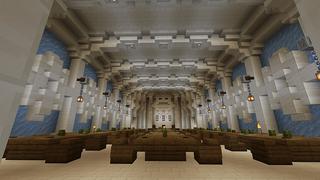 Screenshot of the Minecraft Bedrock Marketplace product Blue Mountain Castle created by Pathway Studios.