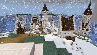 Screenshot of the Minecraft Bedrock Marketplace product Blue Mountain Castle created by Pathway Studios.