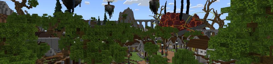 Panorama of the Minecraft Bedrock Marketplace product Boss Valley created by Pathway Studios.