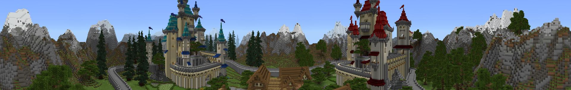Panorama of the Minecraft Bedrock Marketplace product Capture the Flag created by Pathway Studios.
