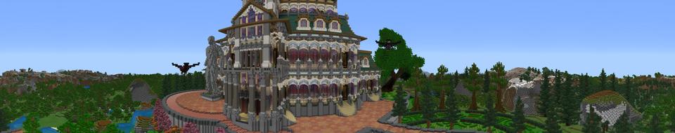 Panorama of the Minecraft Bedrock Marketplace product Car Villa created by Pathway Studios.