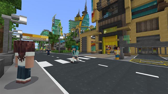 Screenshot of the Minecraft Bedrock Marketplace product City Builder Mash-up created by Pathway Studios.