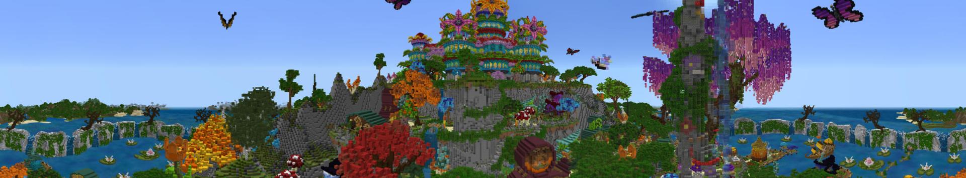 Panorama of the Minecraft Bedrock Marketplace product City of Wonders created by Pathway Studios.