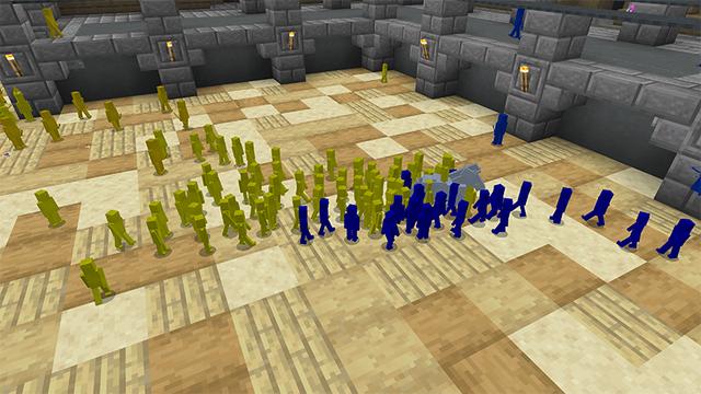 Screenshot of the Minecraft Bedrock Marketplace product Clay Soldier Wars created by Pathway Studios.