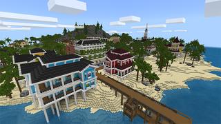 Screenshot of the Minecraft Bedrock Marketplace product Coastal Builder created by Pathway Studios.